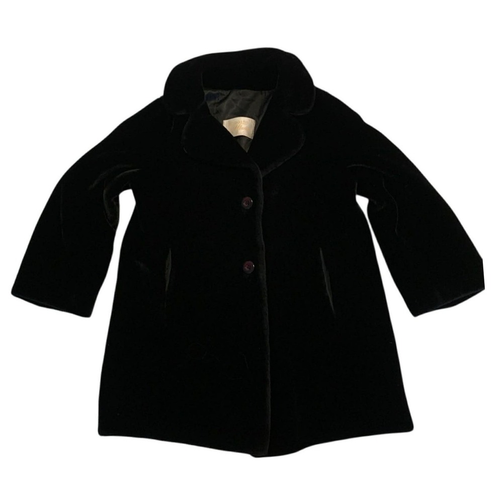 Boralba Albrechts Vintage Faux Fur Coat Womens Large Black Plush Glam Mob Wife